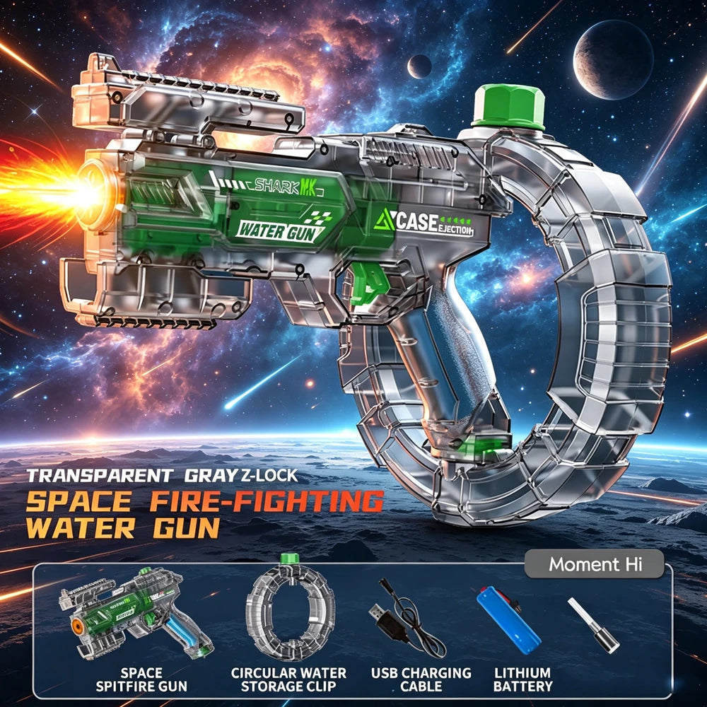 HydroShark Blaster — Pistola d'acqua elettrica potente per adulti e bambini