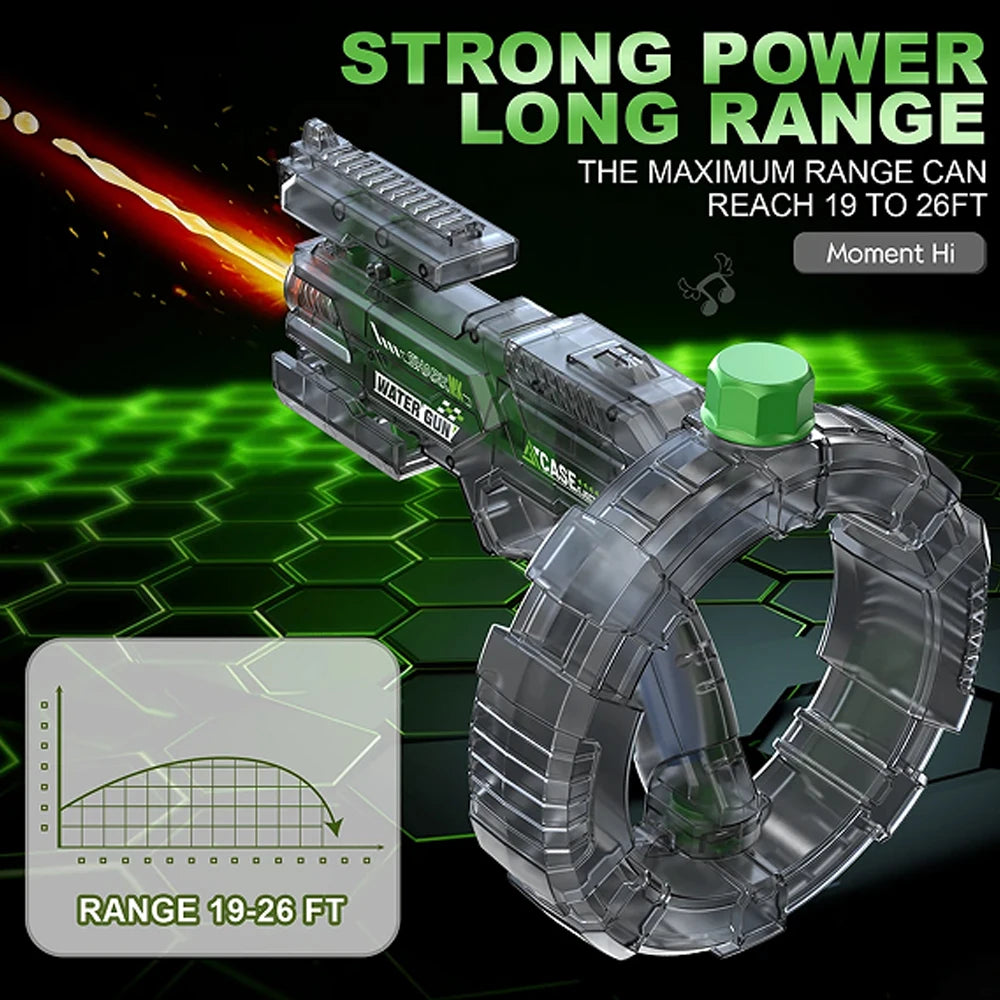 HydroShark Blaster — Pistola d'acqua elettrica potente per adulti e bambini