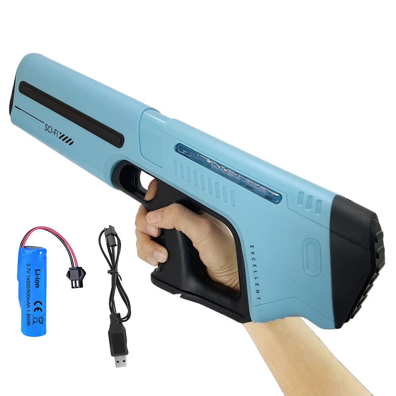 HydroShark Blaster Pro — Pistola d'acqua elettrica potente con LED per adulti e bambini