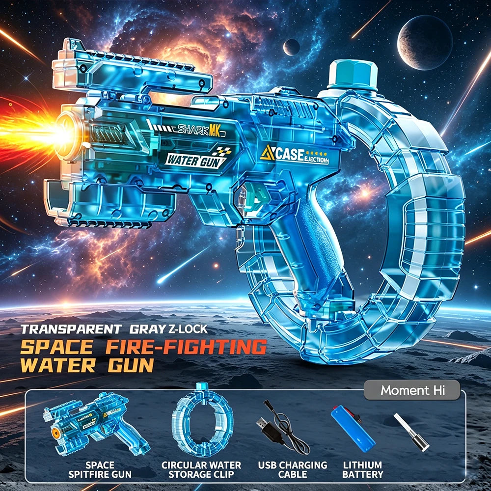 HydroShark Blaster — Pistola d'acqua elettrica potente per adulti e bambini