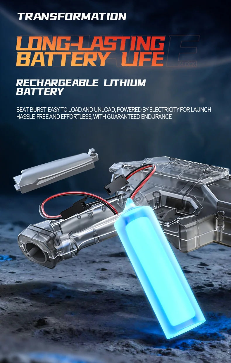 HydroShark Blaster — Pistola d'acqua elettrica potente per adulti e bambini